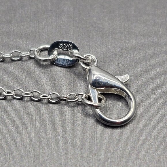 VTG John Meyer Sterling Silver Photo Locket Necklace 22" Floral Etched Rolo Chai - Picture 8 of 15